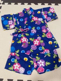 ●美品●カラフル花柄甚平 90cm