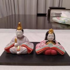 値下げ価格！雛人形 ♡ 陶芸家おひな様 陶器 ゴールド 楽天市場】雛人形 陶器（コンパクト飾り｜雛人形）：雛祭り