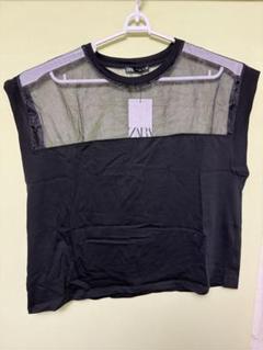 ZARA ブラック Tシャツ Lサイズ