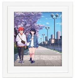 描き下ろし額装高精細アート（響裕太＆宝多六花／桜デート）　グリッドマンユニバース グリッドマン ユニバース 描き下ろし額装高精細アート 響裕太&宝