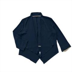 ショールカラージャケット M ネイビー ボレロジャケット