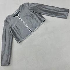 HARMONICA フラワーレース ジャケット 七分袖 グレーM