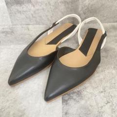 ZARA ザラ スリングバックシューズ フラットパンプスサンダル 24cm