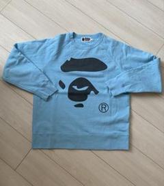 A Bathing Ape 水色 ロゴ セーター Mサイズ