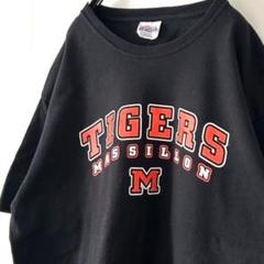 ヘインズ タイガース MASSILLON Tシャツ L ブラック 黒 古着