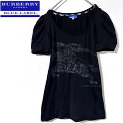 BURBERRY BLUE LABEL Tシャツ　チュニック丈　ビッグホース　黒