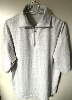 WYM LIDNM HALF ZIP LOOSE FIT TEE オートミールM