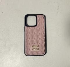 miumiu マテラッセレザー iPhone13Pro用カバー ピンク
