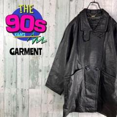 80's GARMENT ダブル仕立て　裏地ペイズリー　レザージャケット　個性派
