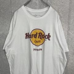 ハードロックカフェ　デンバー　ビックロゴプリント　ホワイトTシャツ2XL