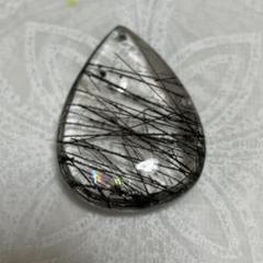 ブラック ルチル ペンダント