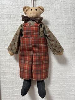 カントリードール ぶた ハンドメイド アメリカンカントリー　ビンデージ　動物