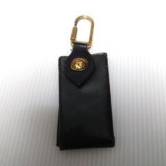 【訳あり】Ferragamo 黒　レザー　キーホルダー