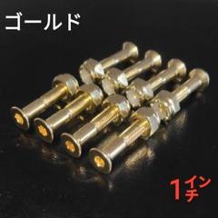スケボー ボルト全8色 スケートボード ビス 六角 1インチ マルチカラー