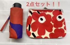☔︎新品未使用☔︎マリメッコ　marimekko 折り畳み傘　60th 限定 Mini Manual Marilogo 折りたたみ傘 | Marimekko (マリメッコ