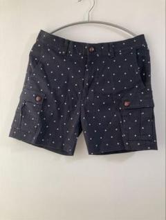 ネイビー 水玉模様 ショートパンツ Mサイズ