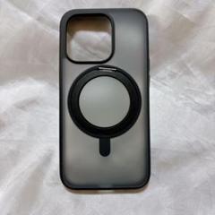 ☆ iPhone 15 Pro Max ケース マット ブラック スタンド
