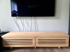 unico 木製 テレビ台 スリットデザイン 引戸付き 約幅150cm