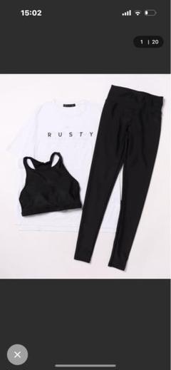 RUSTY スポーツウェア 水着　ラッシュ　セット ホワイト