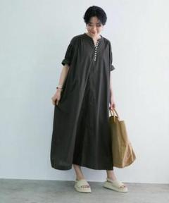 Adam et Ropeのロングワンピース 楽天市場】強撚コットンAラインロングワンピース／アダム エ