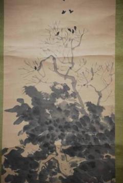 真作/山内多門/江村群鳥/桐共箱付/布袋屋掛軸HC-439 真作/山内多門/江村群鳥/桐共箱付/布袋屋掛軸HC-439 - メルカリ