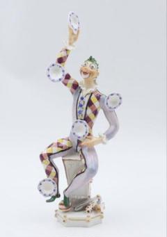 マイセン　MEISSEN 道化師　ジャグラー　フィギュリン　陶器人形　置物