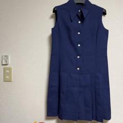 1970年代ノースリーブシャツワンピース ネイビー