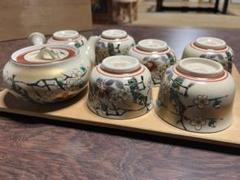 九谷焼 玉苑 玉苑作 茶器 急須 湯飲み 6個 計 7点セット 骨董品 11 九谷焼 玉苑 玉苑作 茶器 急須 湯飲み 6個 計 7点セット 骨董