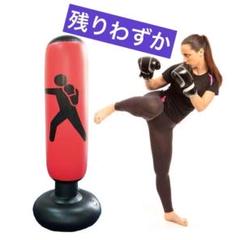 エアー サンドバック 赤 160cm ボクシング パンチ キック エクササイズ