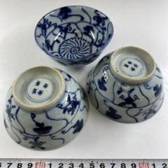中国清時代　青花碗3客　東Y6-1001☆2Fタコチ 中国清時代 青花碗3客 東Y6-1001☆2Fタコチ - メルカリ