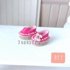 靴 No.811 花 ピンク プチブライス プチアイシードール ミディブライスのサムネイル
