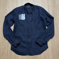 【美品】ORIAN デニムシャツ 濃紺 ORIAN デニムシャツ ペイズリー柄 コットン100% 紺ネイビー 青