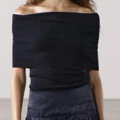 ZARA オフショルダー ニット トップス - メルカリ
