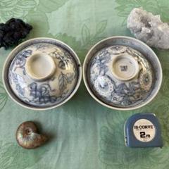 古伊万里 染付 蓋付ご飯茶碗 2客 - メルカリ
