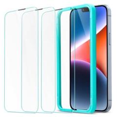 ESR iPhone ガラスフィルム 3枚入り 取り付けフレーム付 取り付け簡単