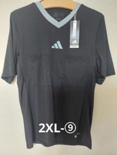 adidas サッカーレフェリーシャツ　 ブラック2XL-⑨
