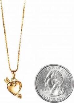 Supreme Gold Heart and Arrow Pendant