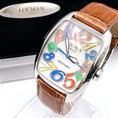 入手困難/箱付✨ LOCMAN　ロックマン　チタン　本革　マルチカラー　デイト 入手困難/箱付✨ LOCMAN ロックマン チタン 本革 マルチカラー
