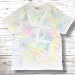 GILDAN Tシャツ デカロゴ タイダイ風 パステルカラー 0174
