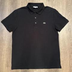 LACOSTE ポロシャツ（3つボタン）スリムフィット ブラックUSサイズ L