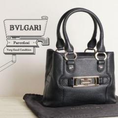 極美品 BVLGARI ブルガリ パレンテシ レザー ハンド バッグ