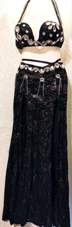 【新品sale!】エジプト製黒ベリーダンスセットアップ