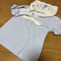 新品Cottoli 水色 Frozenセーラーカラー可愛Tシャツ90cm エルサ