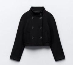 【タグ付き新品】ZARA クロップド ブレザー フラップ エクリュ XS ザラzaraフラップクロップドブレザージャケット XS エクリュ