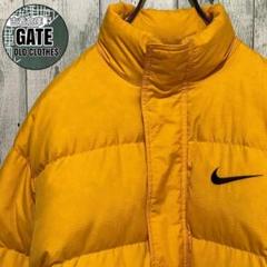 【※入手困難】NIKE ナイキ★90s 銀タグ刺繍ロゴ ダウンジャケット M 黄