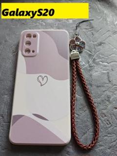 GalaxyS20 大人可愛いGalaxyケース　ハート❤ストラップ付のサムネイル