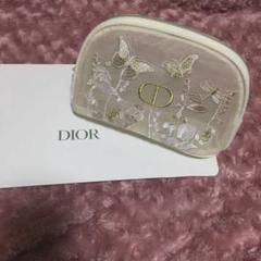 Dior 刺繍ポーチ ベージュ ディオール コスメ ノベルティ ポーチ