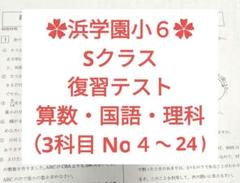 浜学園　小6 復習テスト Sクラス 4教科、No.11〜20 浜学園小6 最新版2024年 Sクラス 20回分分 復習テスト - メルカリ