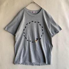 ユニクロ　ディズニー　メンズ　Tシャツ　L ミッキーマウス　グレー　コラボ