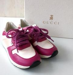 GUCCI ピンク ホワイト スニーカー*キッズ